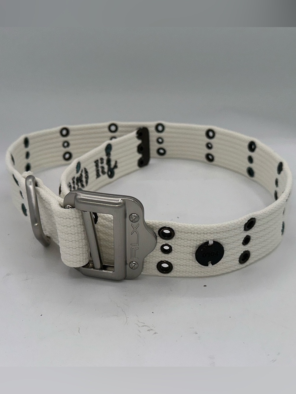Polo Ralph Lauren RLX Canvas Web Expedition Belt Grommet White Small  Or XS AA20